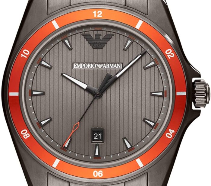 Emporio Armani Sigma Quartz Grey Dial Grey Steel Strap Watch For Men - AR11178 - Image 8